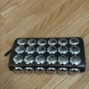 Designer Black Purse with Silver Accents